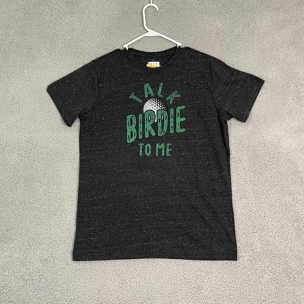 Talk Birdie To me Shirt‎ Mens M State of Mine Golf Gray short Sleeve Tee NWT